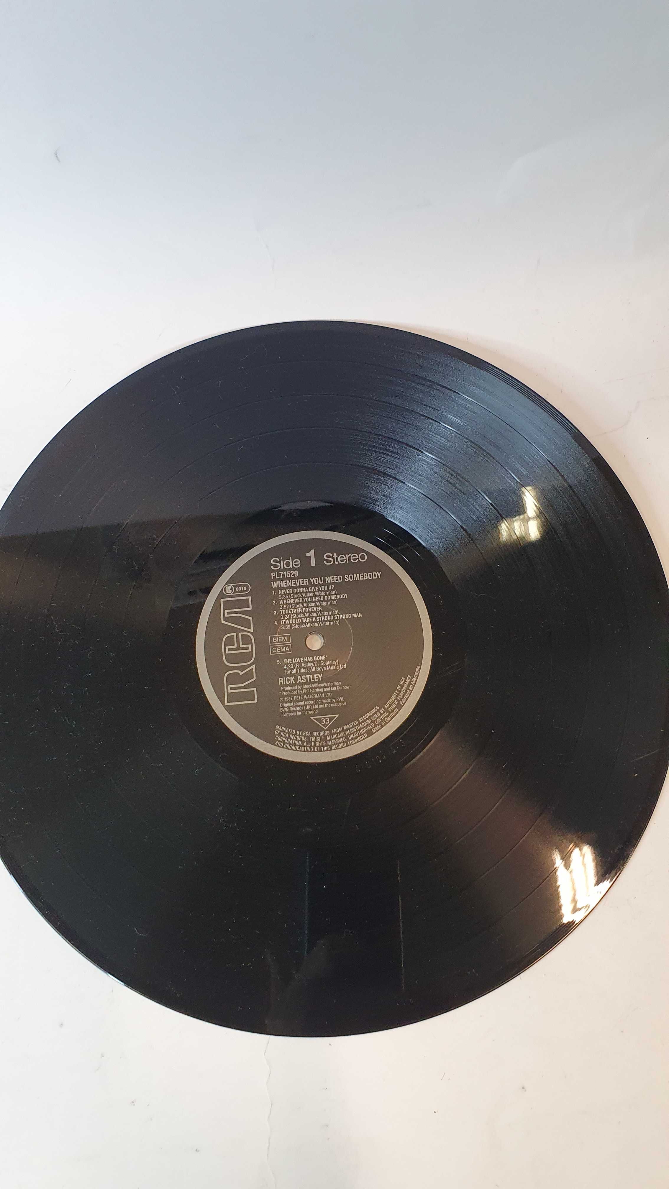 EX/NM Whenever You Need Somebody RICK ASTLEY Winyl [256]