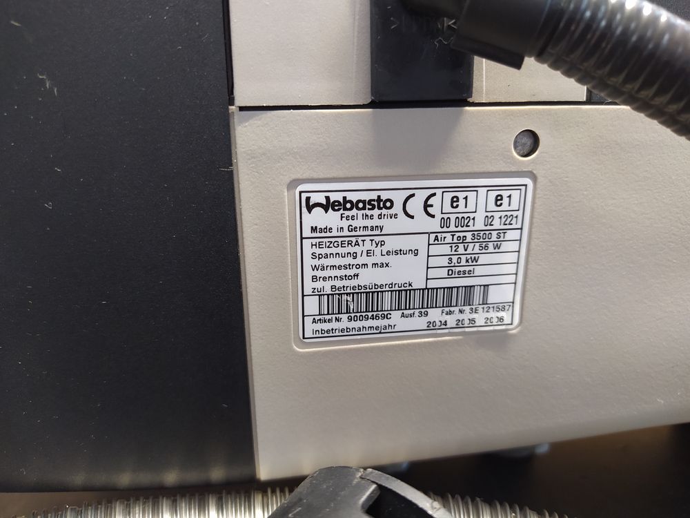 Webasto AirTop 3500ST suche do kampera 3KW Kompletny Zestaw / Montaż