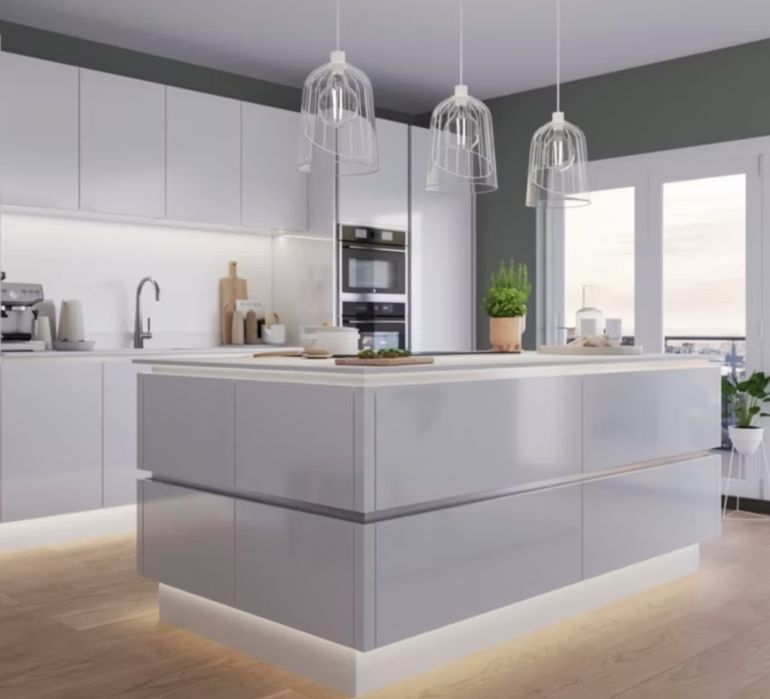 Front meblowy kuchenny do szafki z szuflada 50 cm biały połysk