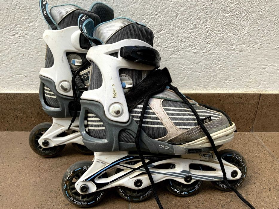 Łyżworolki / Rolki NILS r. 32–35 (Przeczytaj opis – wymaga naprawy)