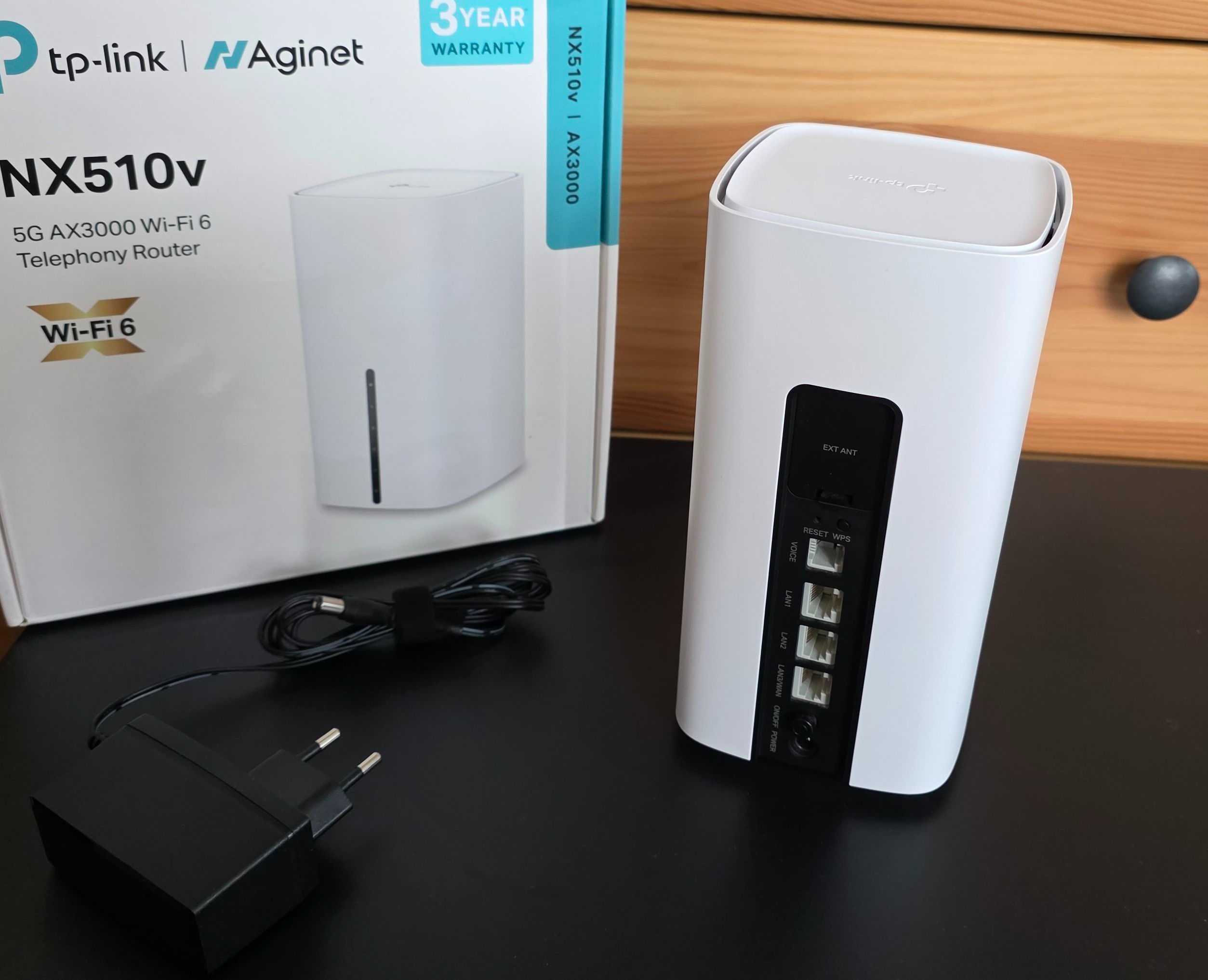 router z modemem 5G TP-Link NX510v AX3000, WiFi 6