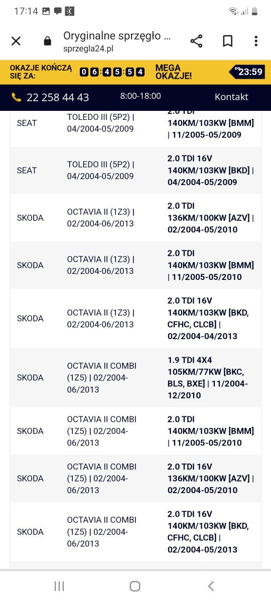 Sprzęgło koło dwumasowe LUK Audi. Volkswagen.  Skoda . Seat . 2.0 TDI