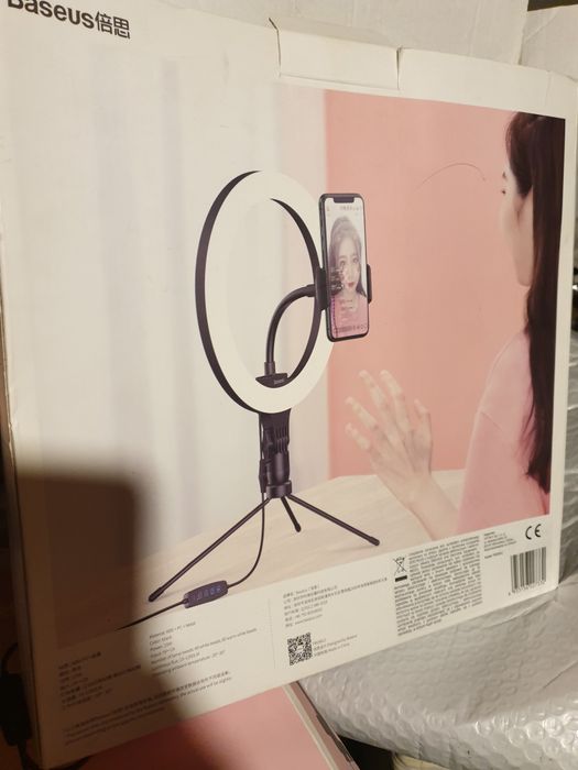 Baseus lampa pierścieniowa ring selfie na statywie nowa
