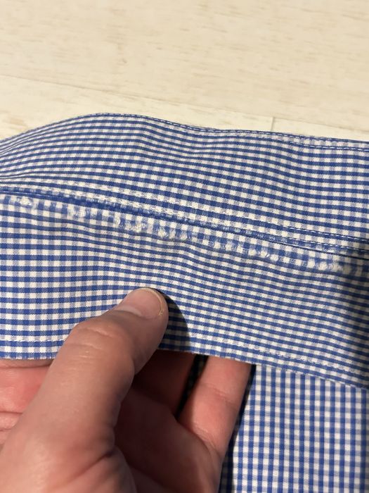 Koszula męska duża w biało-niebieską kratkę