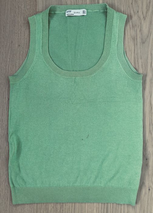 Kamizelka bezrękawnik jasnozielona Zara r. M