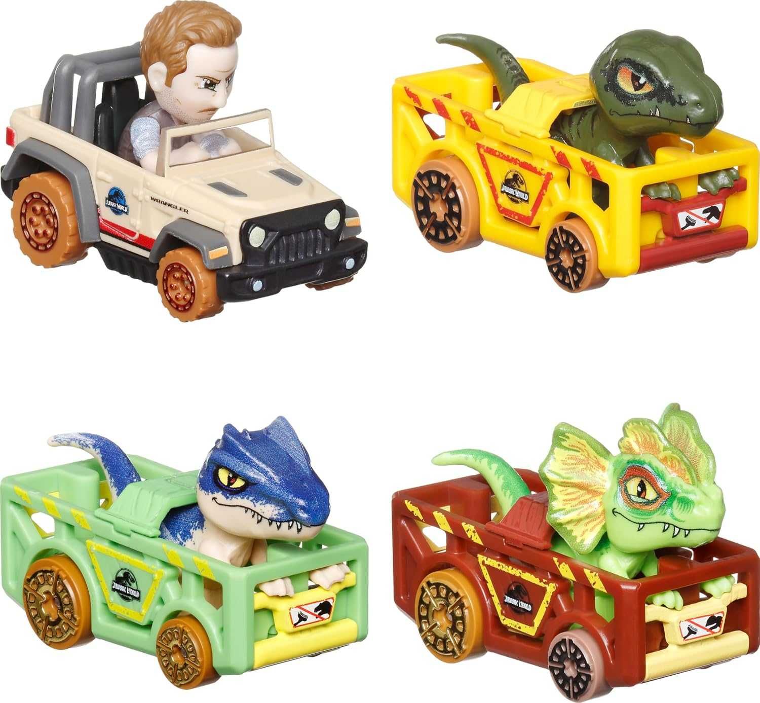 Набор из 4 машинок Хот Вилс Юрский период Hot Wheels Jurassic World
