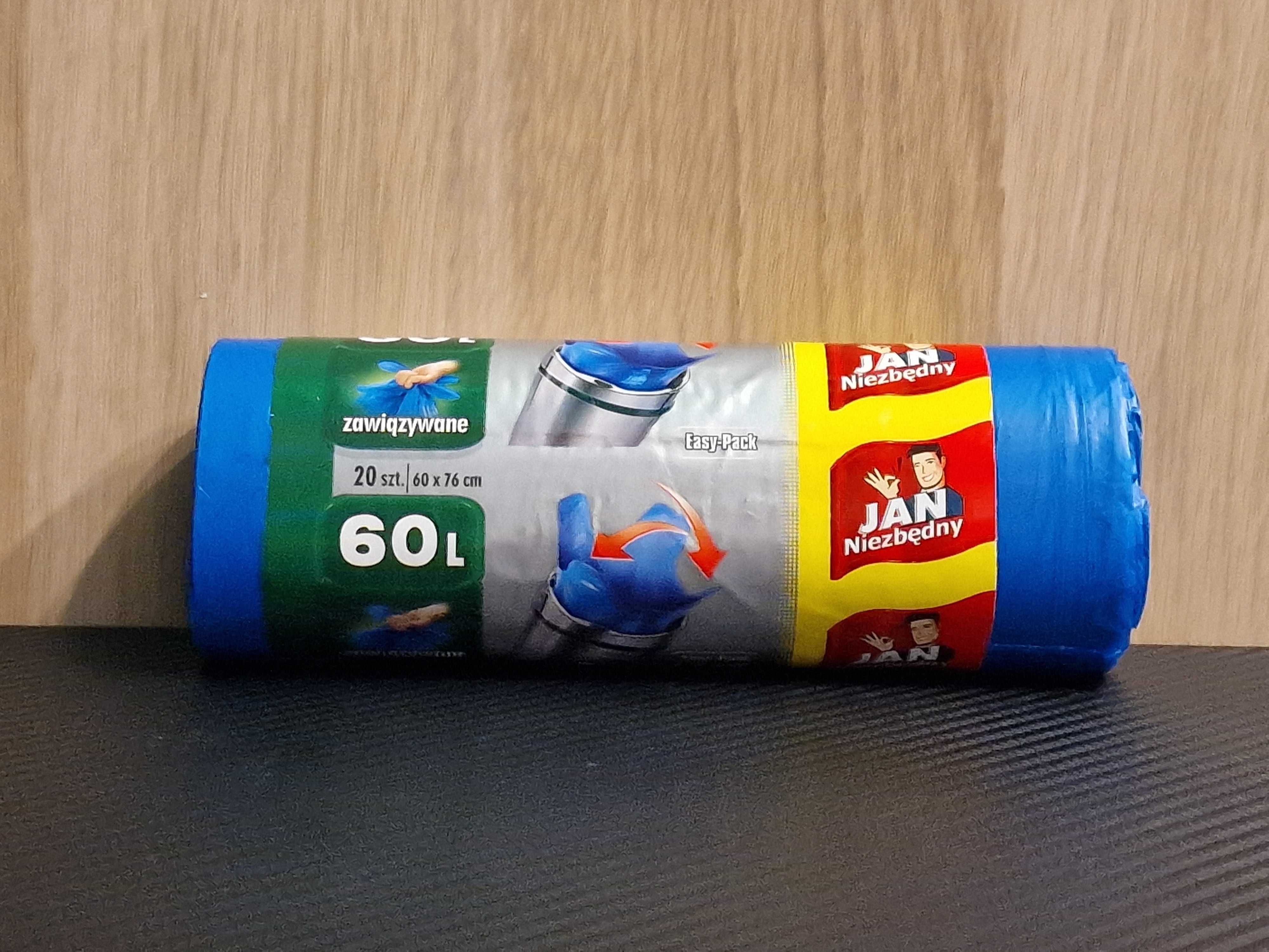 Worki na śmieci Jan Niezbędny Hd Easy-Pack Niebieskie 60 L 20 sztuk