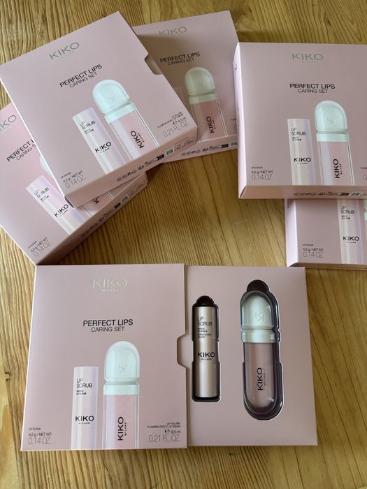 Набір Kiko Milano lip volume perfect lips бальзам блиск tutu rose сет