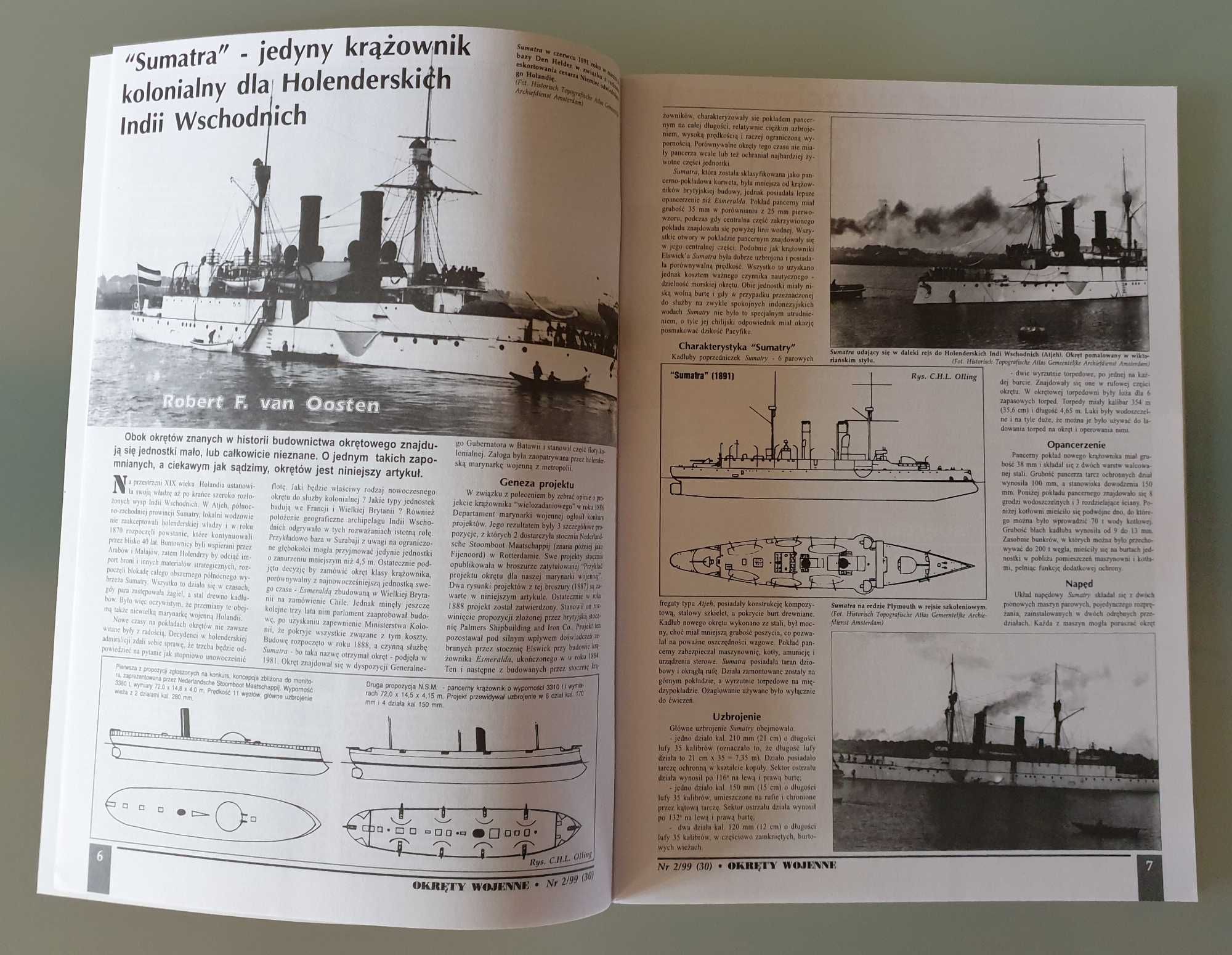 Magazyn "Okręty Wojenne" nr 2 (30) i 3 (31) z roku 1999