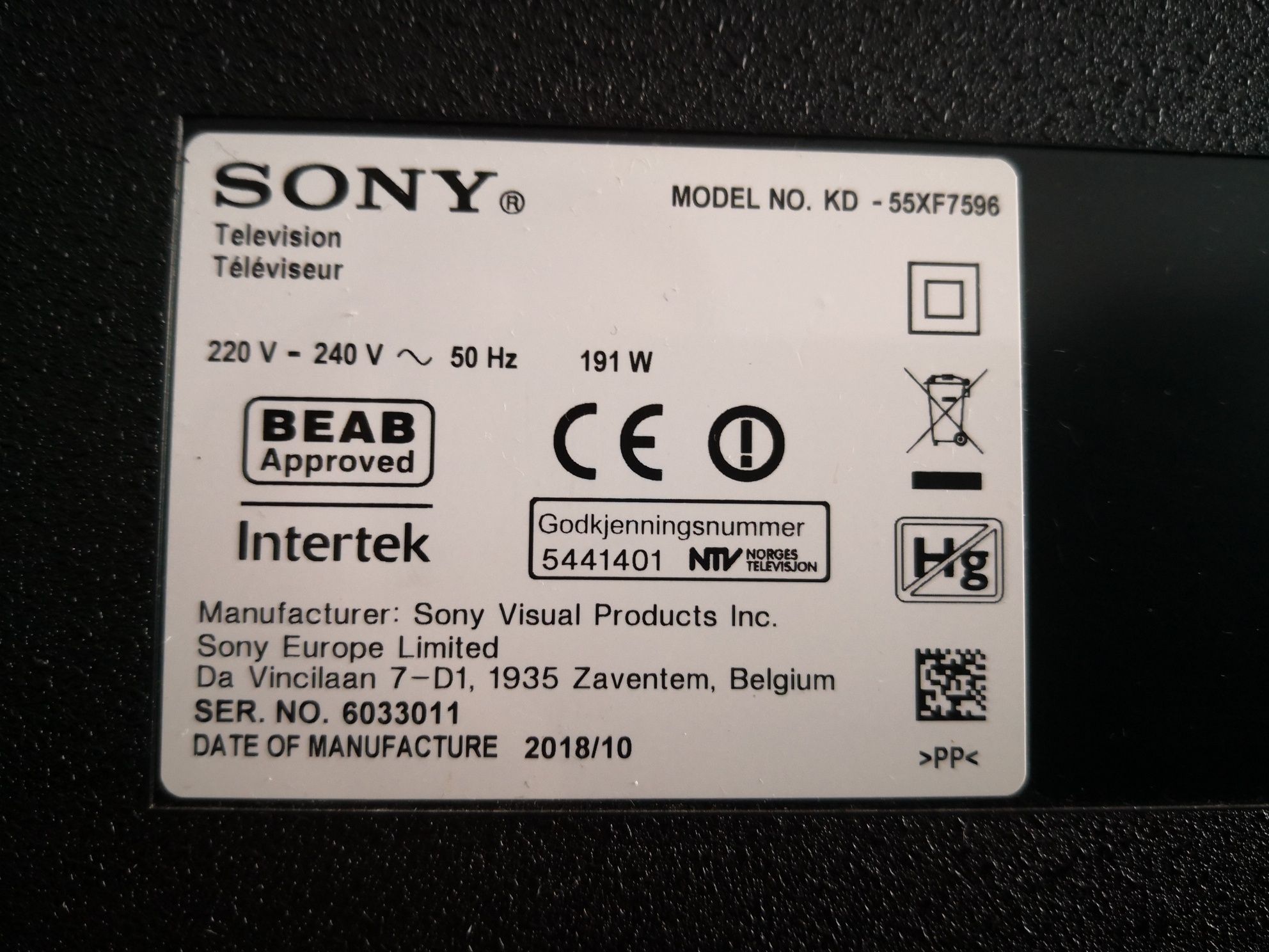 Podświetlenie listwy x 10 LED do TV Sony Bravia KD 55XF7596 komplet