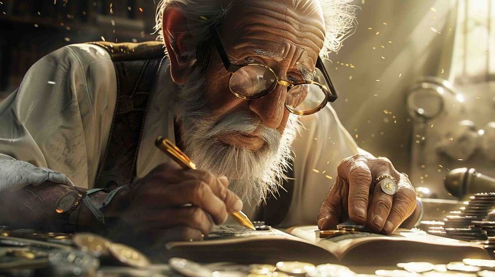 Грошова Картина "Старий єврей рахує гроші"