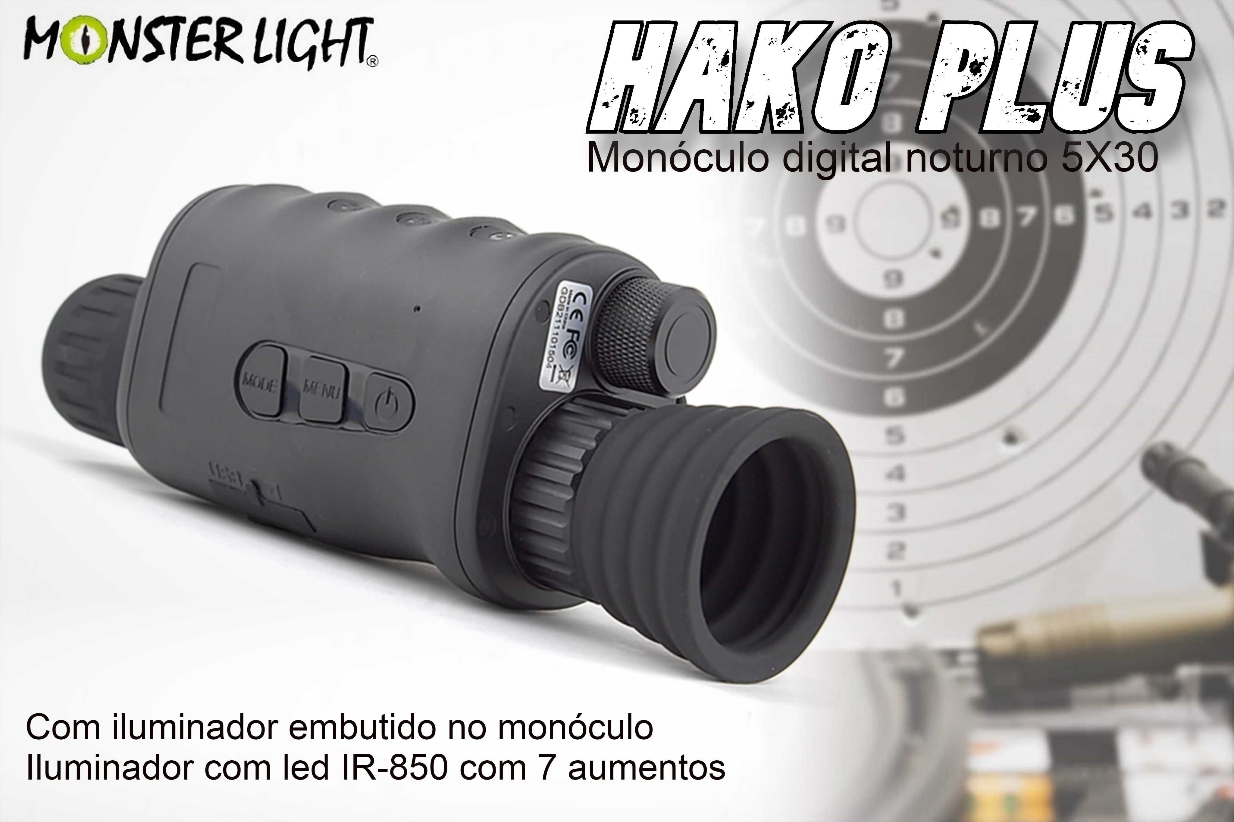 Monóculo de visão noturna Halo Plus com bateria recarregável