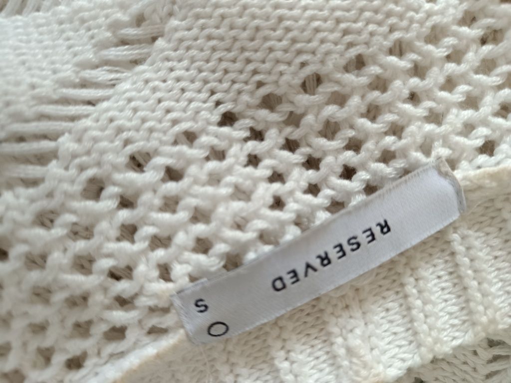 Reserved ażurowy długi sweter Boho s