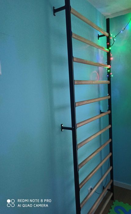 Drabinka gimnastyczna metal drewno treningowa do ćwiczeń rehabilitacja