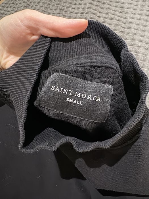 Чоловіча футболка чорна з коміром Saint Morga S