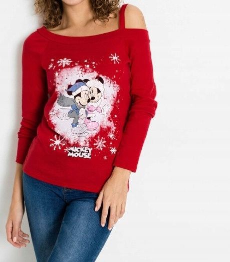 B.P.C bluzka dzianinowa świąteczna czerwona ^40/42