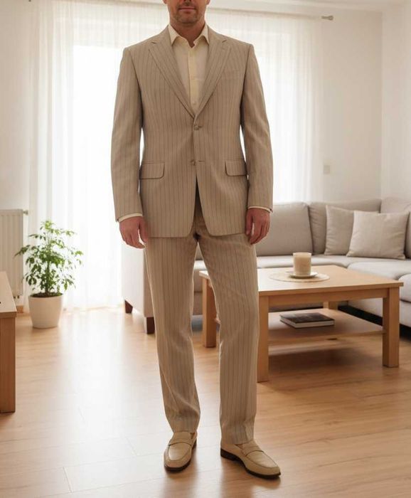 Garnitur męski jasny beżowy Bytom