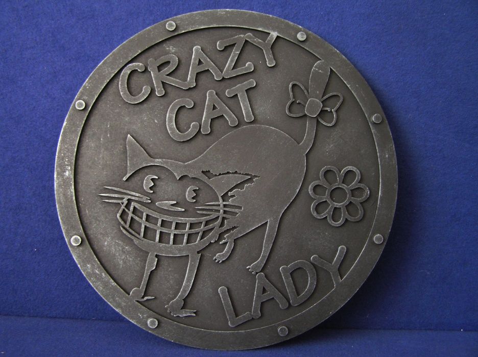 Подарок женщине, девушке, подруге, Веселый декор «Crazy Cat Lady»