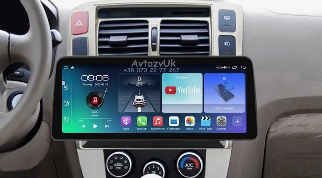 Магнитола TUCSON Hyundai Туксон Tesla GPS USB 2 дин CarPlay Android 14