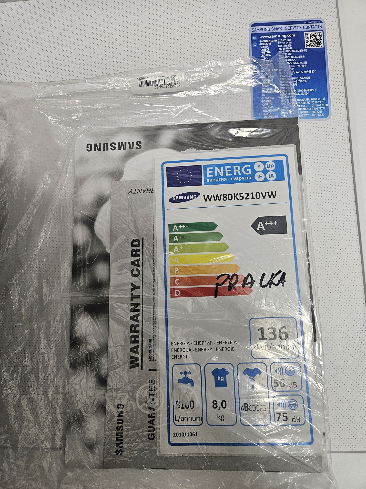 PRALKA Samsung Eco Bubble Add Wash Slim WW80K5210VW.