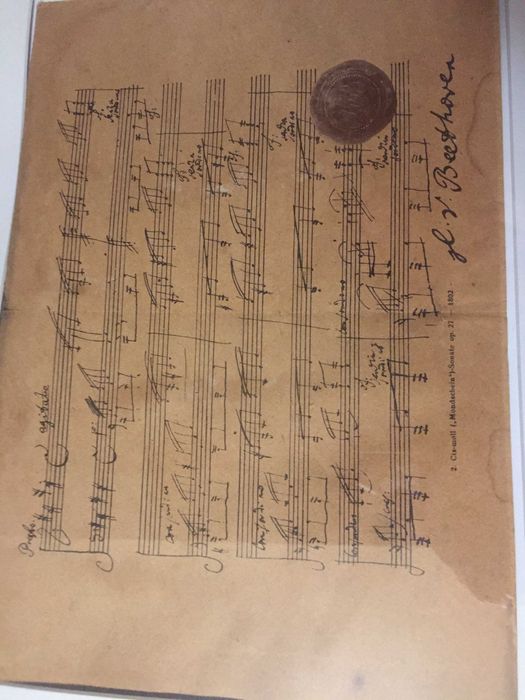 Folha de Pauta de  Beethoven