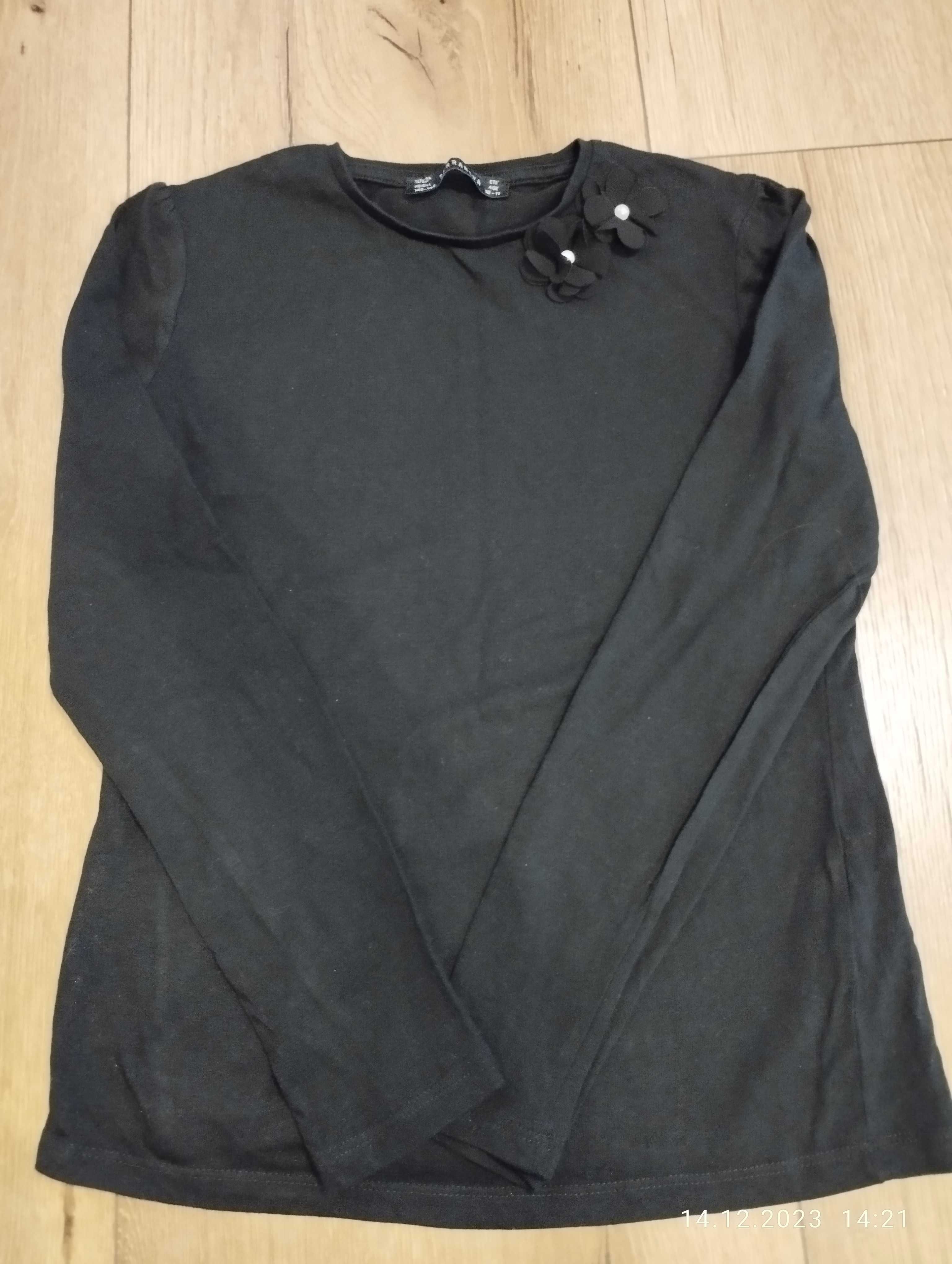 Czarna bluzeczka dla dziewczynki r.140-146