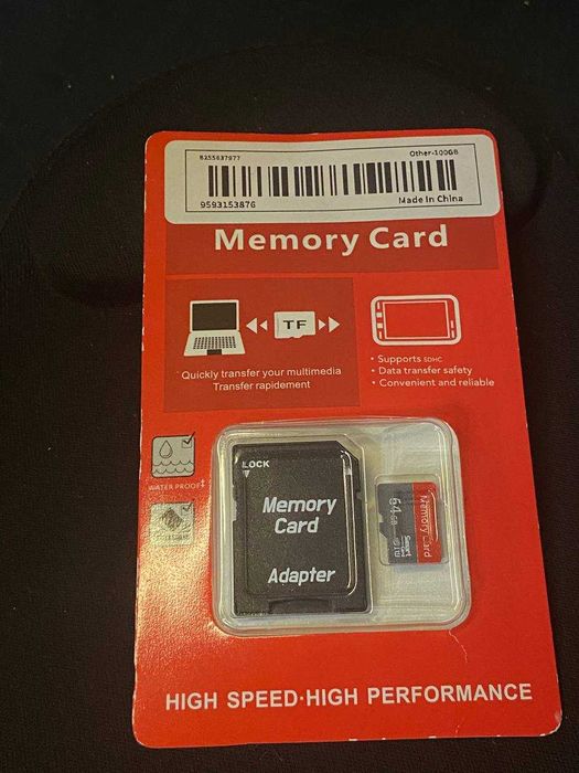 Карта памяти 64 ГБ для телефона фотоаппарата