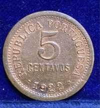 Moeda 5 centavos 1922 RARA