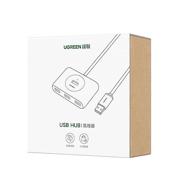 Ugreen wielofunkcyjny Hub Usb - 4 x Usb 3.0/1m biały (cr113)