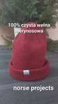 czapka wełniana 100% czysta wełna merynosowa norse projects
