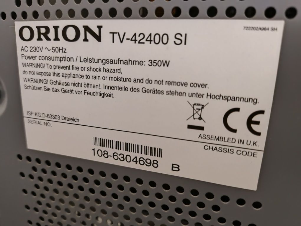 Telewizor plazmowy ORION 42 cale