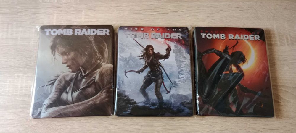 Steelbook Tomb Raider (Fantasybox) Zestaw Trzech sztuk w foliach