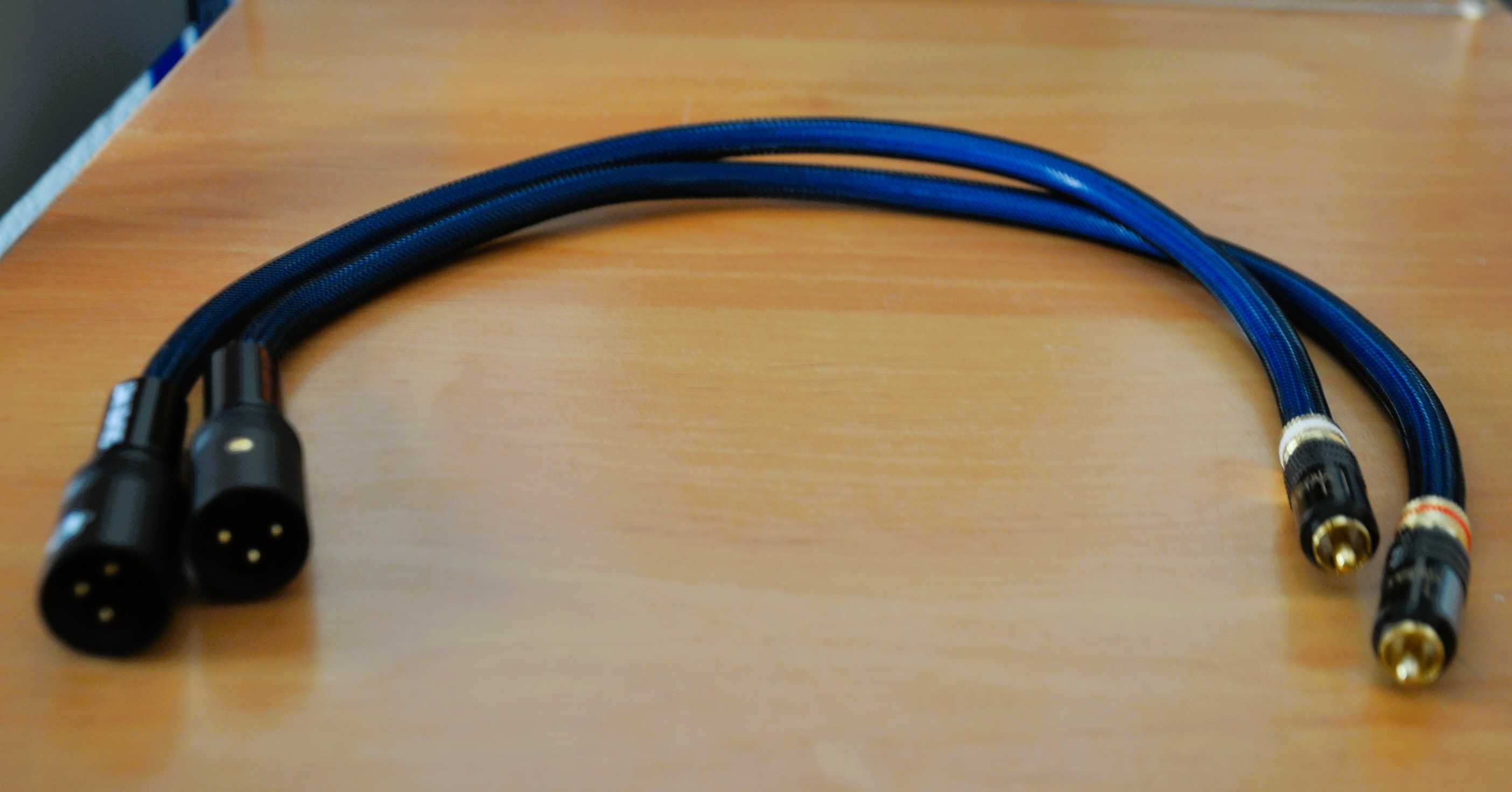 Cabos de Interligação XLR/RCA com fichas WBT + outro cabo.