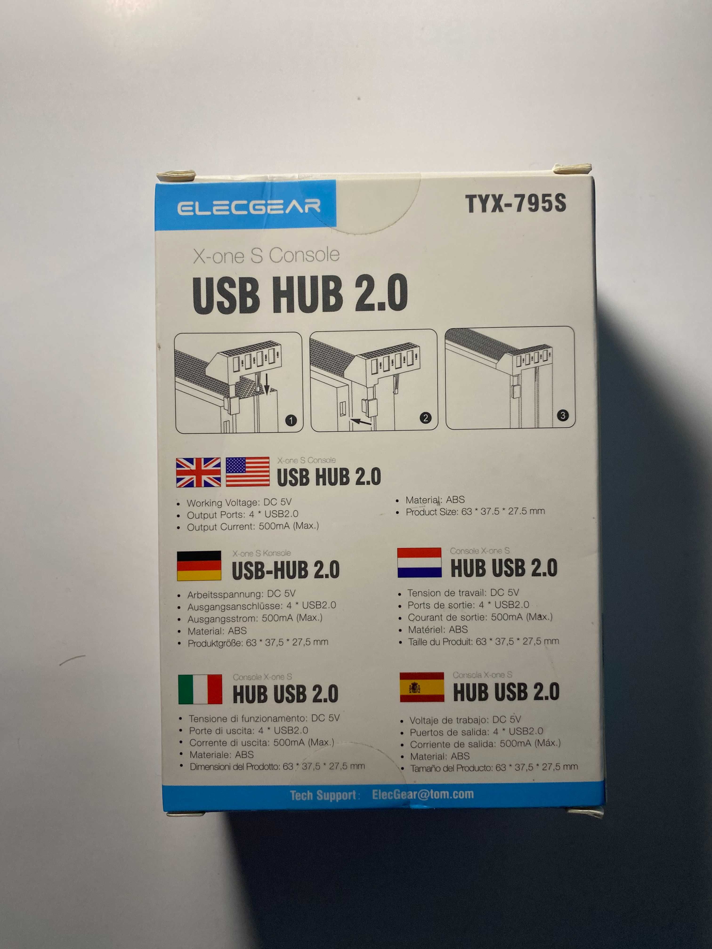 USB Hub 2.0 do Xbox One S, 4-portowy rozdzielacz