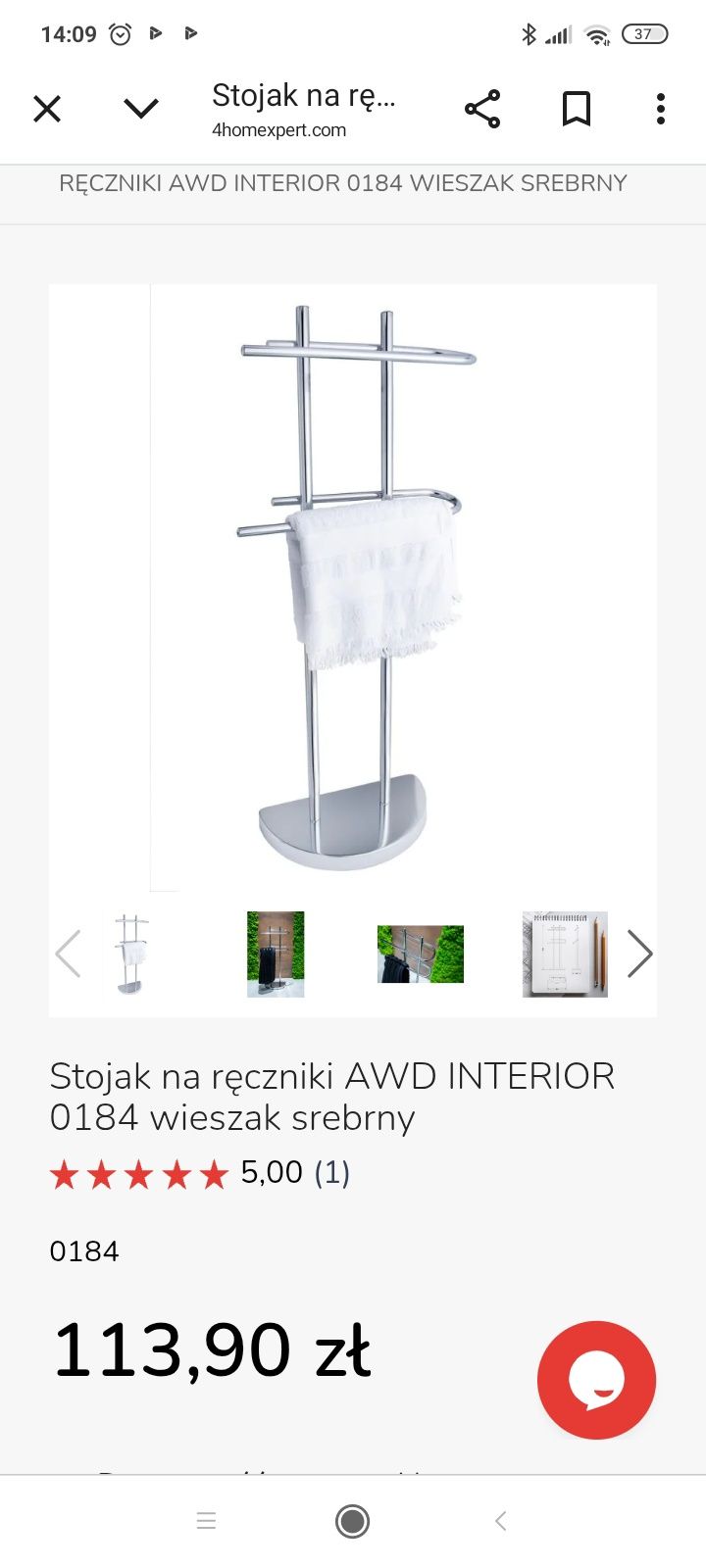 Wieszak na ręczniki stojący stabilny