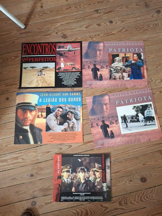 5 cartazes original de cinema tipo plástico
