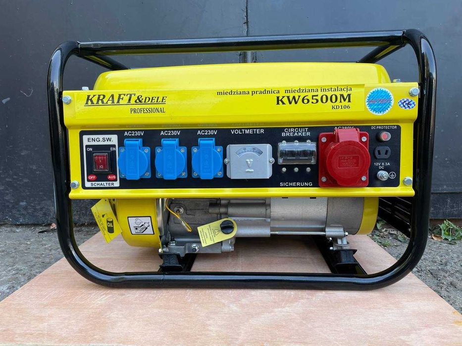 Генератор бензиновий KraftDele KD 106 - 3 кВт, мідна обмотка, доставка