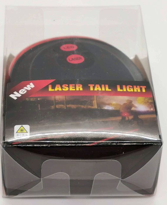 Lampka Rowerowa Tylna LED z Laserową Symulacją Toru Jazdy