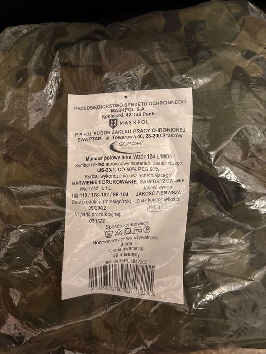 Mundur polowy letni rozmiar L/L