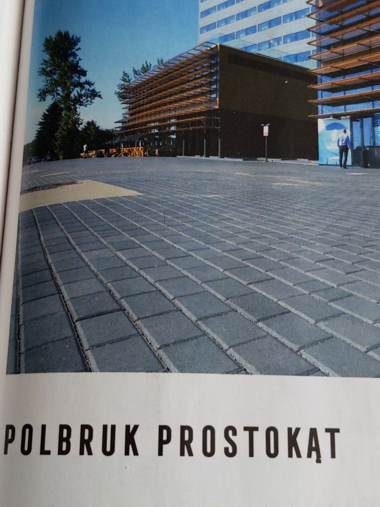 Kostka POLBRUK PROSTOKĄT HOLLAND gr. 8cm grafit z fazą