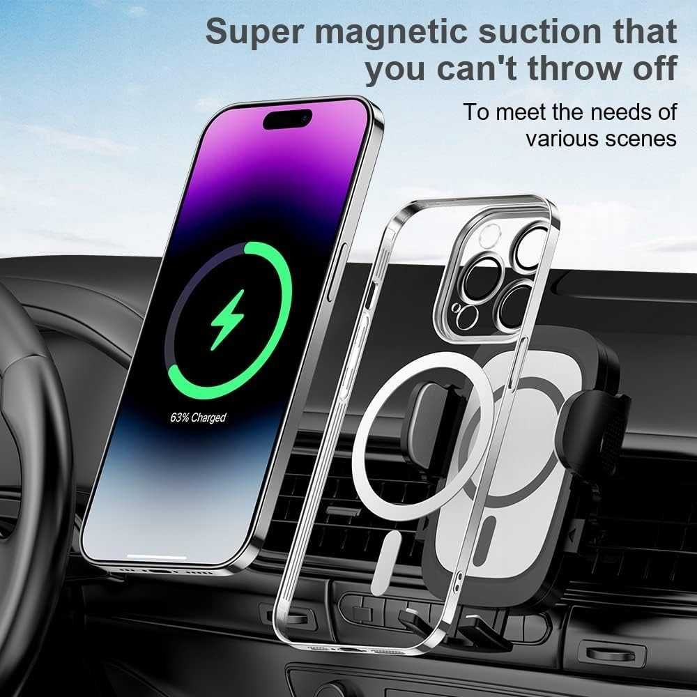 Magnetyczne etui do iPhone 15 z bezprzewodowym ładowaniem MagSafe