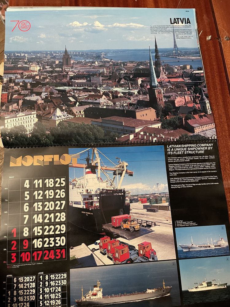 Ссср Морфлот календарь morflot ussr 1987 настенный календарь флот