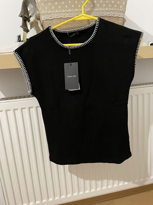 Nowa bluzeczka z kontrastami Massimo Dutti  wiskoza