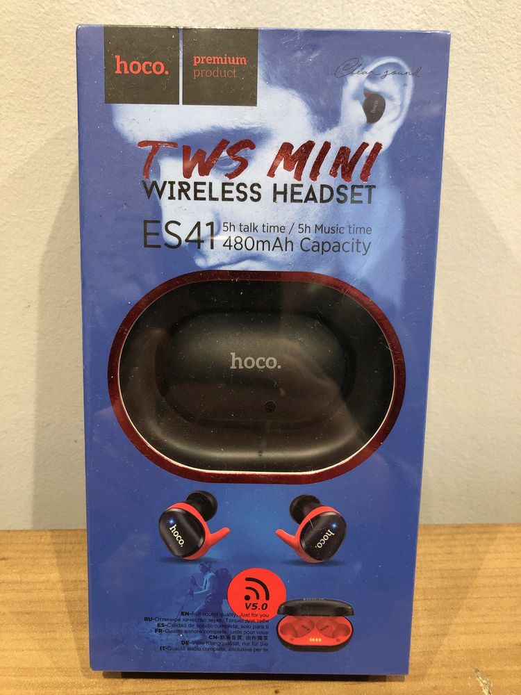 HOCO ES41 TWS Bluetooth 5.0 słuchawki 3D Stereo Sport