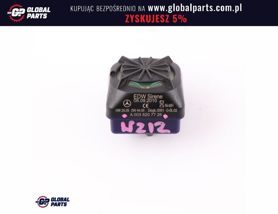 Mercedes W212 Syrena Sygnał Alarm Klakson