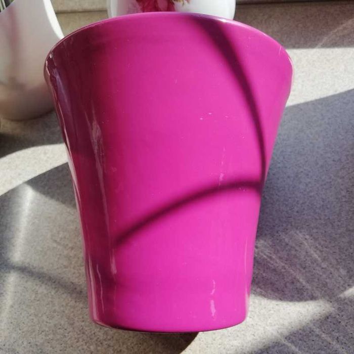 Osłonka do storczyka różowa ceramiczna 2szt