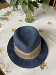 Kapelusz letni słomkowy 56 cm fedora grantowy