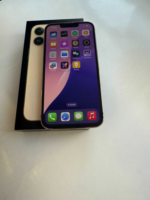 iPhone 13 Pro, Gold, 128 GB, kondycja 100%, gwarancja