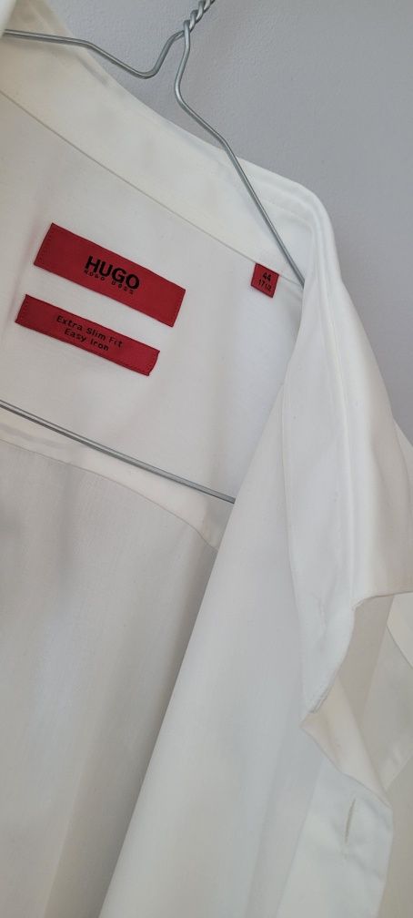 Koszula biala Hugo Boss extra slim fit 44, easy iron