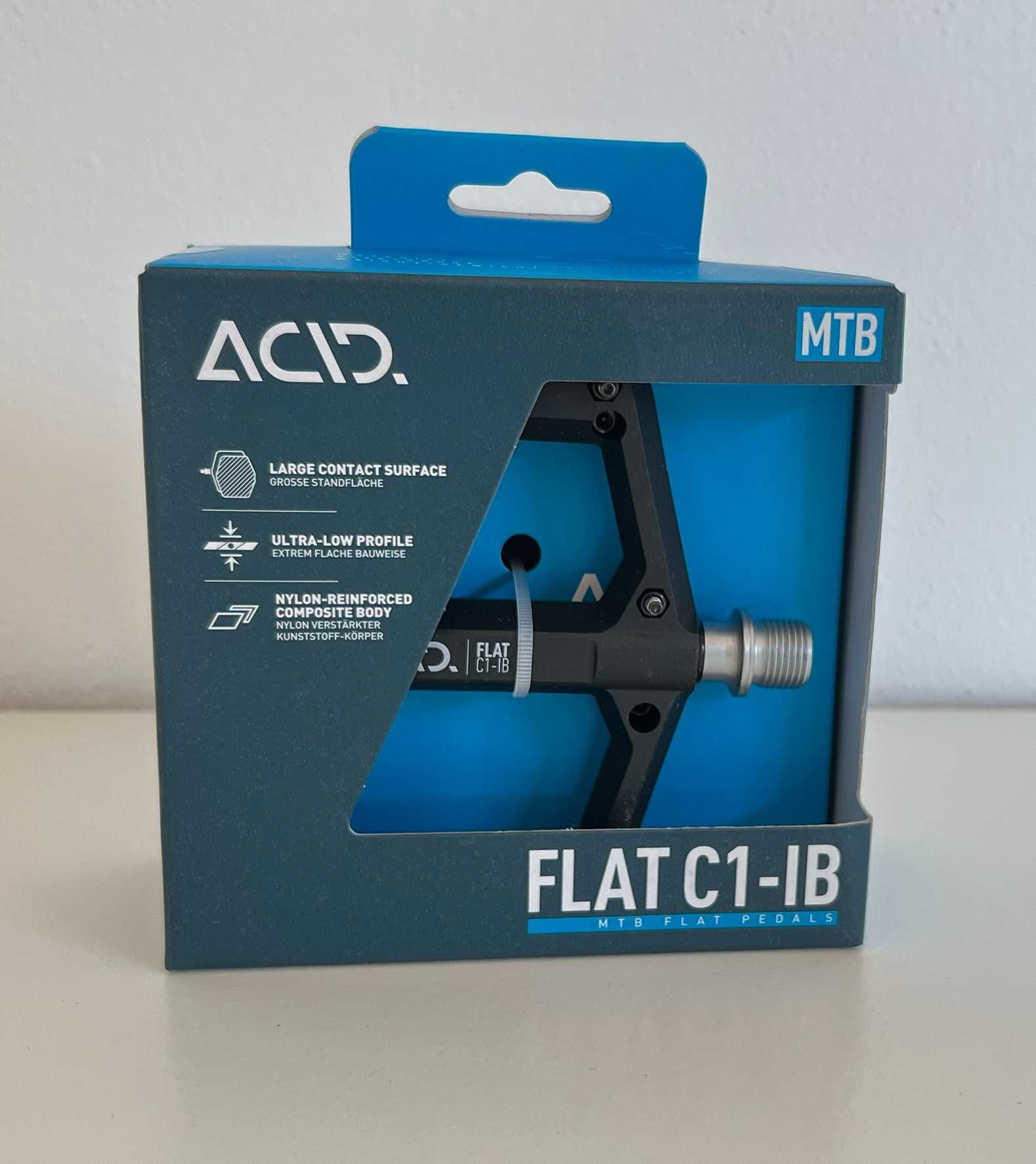 Pedais Plataforma BTT Acid Cube Flat C1 IB black